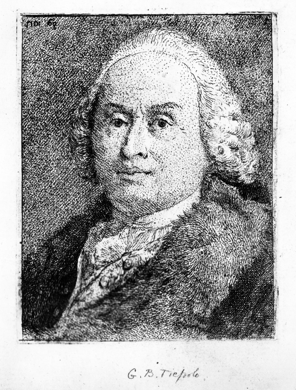 Retrato de Giambattista Tiepolo, 1775 de Giovanni Domenico Tiepolo