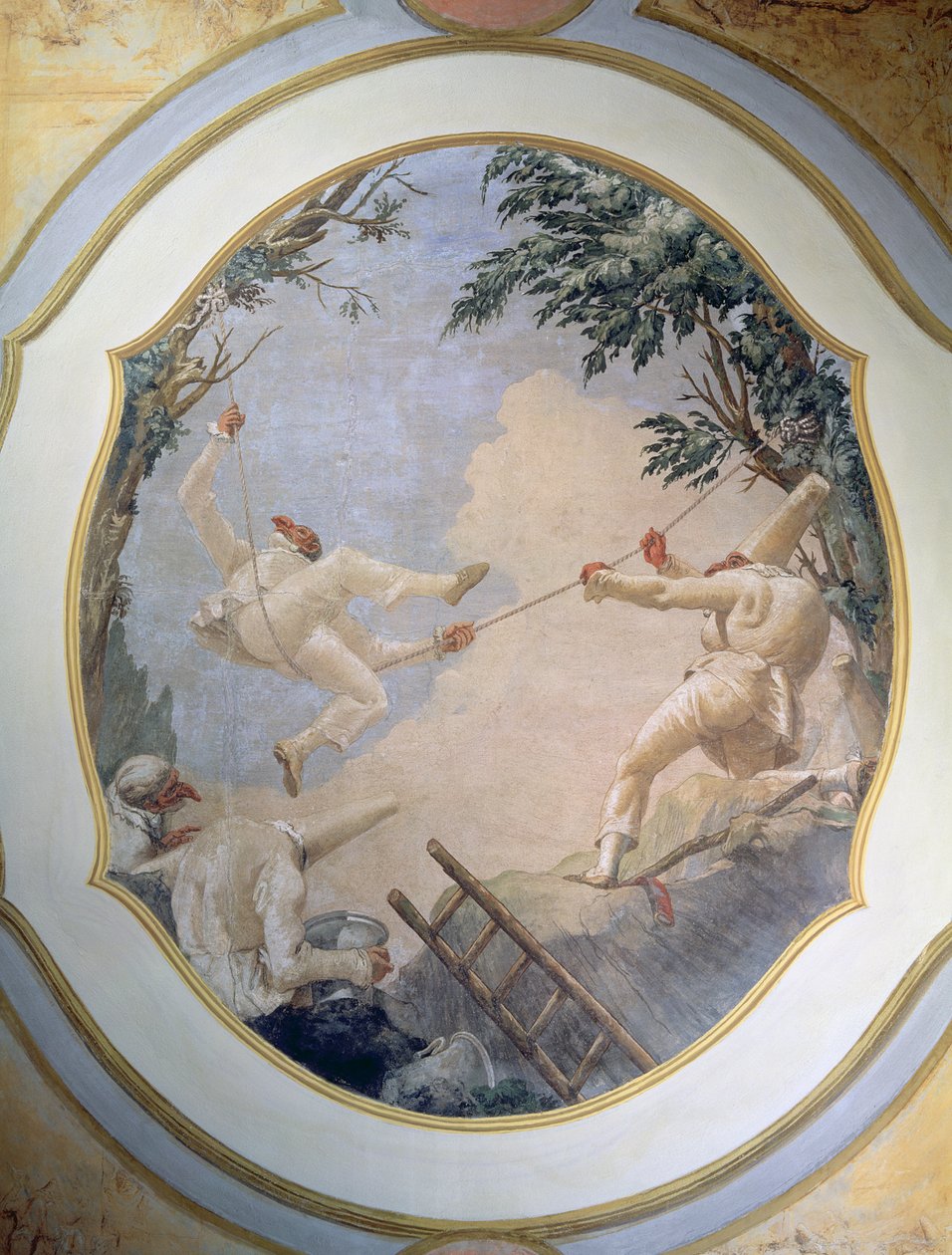 Pulcinella en un Columpio, 1797 de Giovanni Domenico Tiepolo