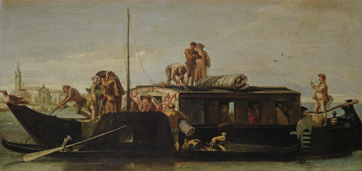 Barcaza postal veneciana, 1760-70 de Giovanni Domenico Tiepolo