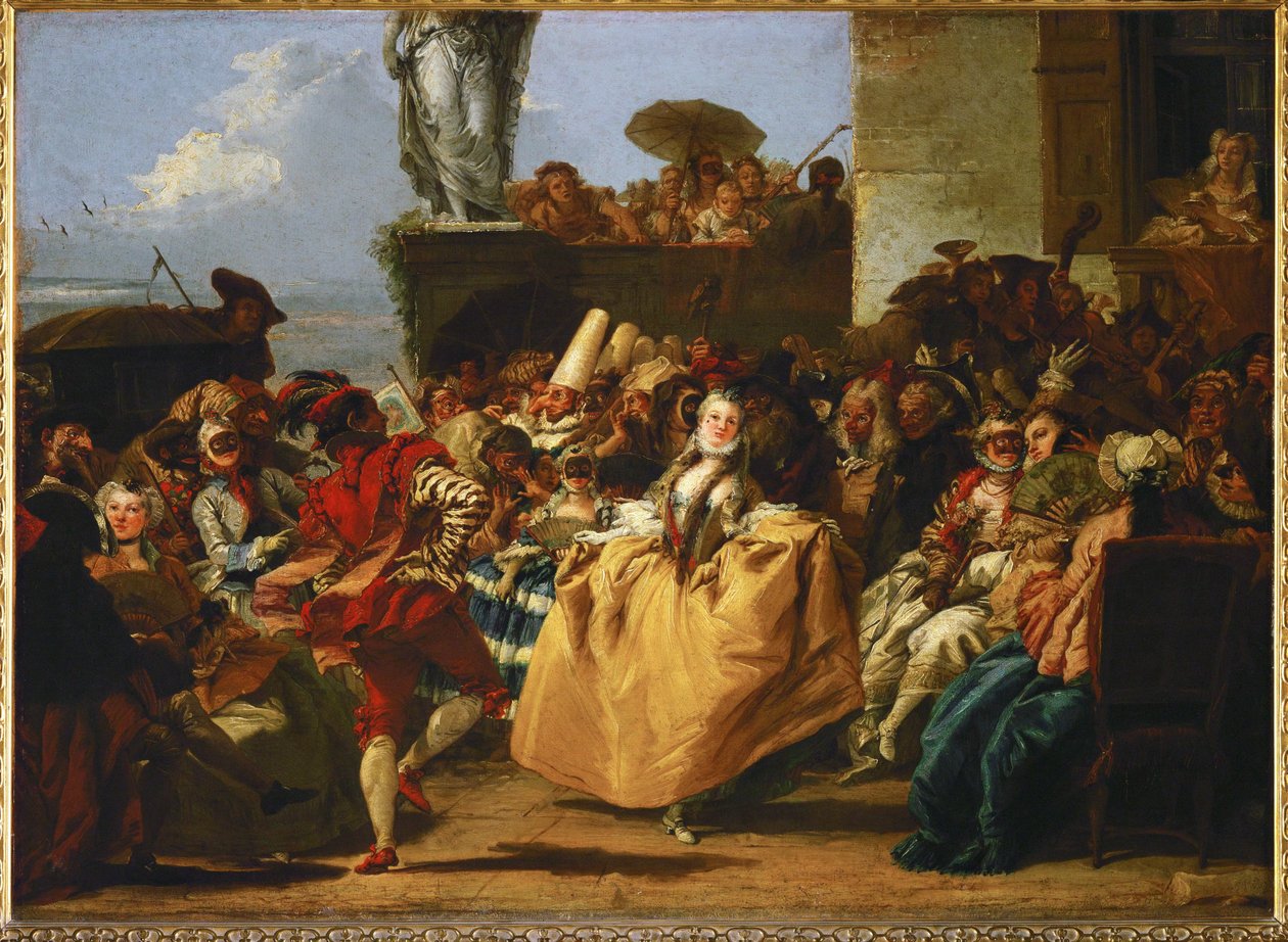 Escena de Carnaval ... de Giandomenico (1727 1804) Tiepolo