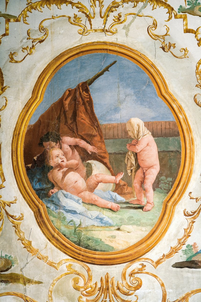 Fresco de la Sala de Putti, en la Foresteria (Casa de Huéspedes), 1757 de Giovanni Domenico Tiepolo