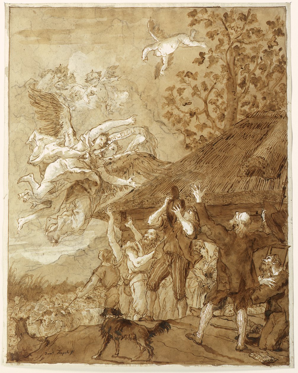 La Anunciación a los Pastores de Giovanni Domenico Tiepolo