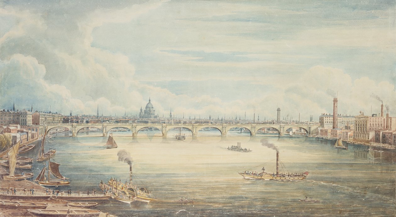 Desde el muelle de Hungerford, 1837 de Gideon Yates