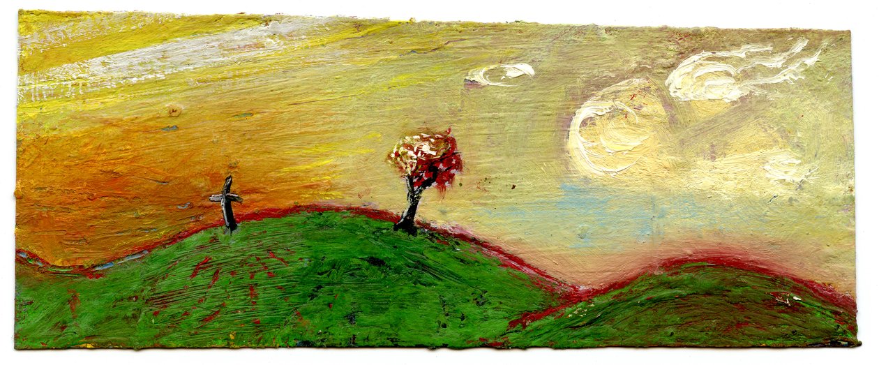 Árbol y Cruz, Atardecer, 2003 de Gigi Sudbury