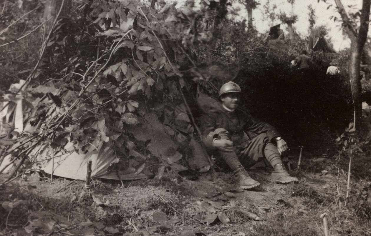 Álbum "Imágenes de la Guerra II": soldados italianos en Val Chiusone a Podsenica, 09/1917 de Gigliucci Gigliucci