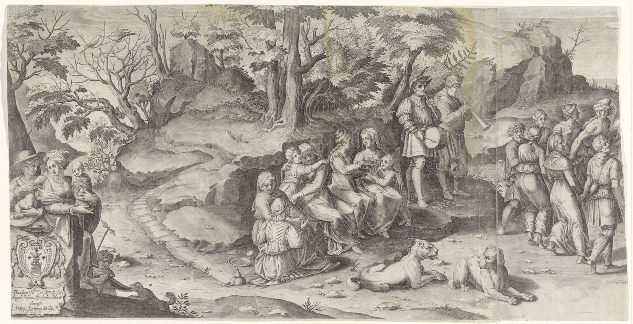 Matrimonio de Isaac y Rebeca (hoja 1) de Gijsbert Van Veen