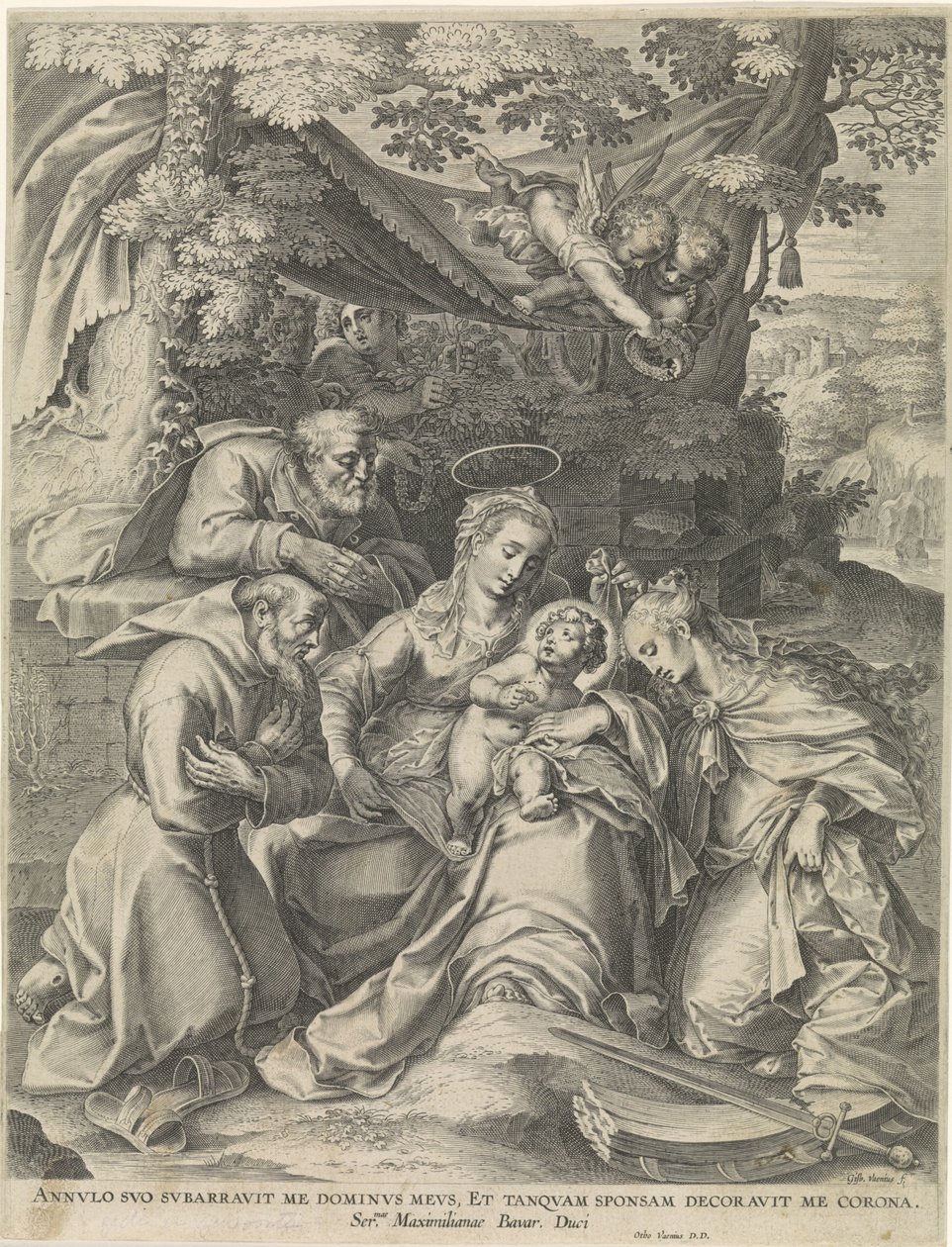 Matrimonio Místico de Santa Catalina de Alejandría de Gijsbert Van Veen
