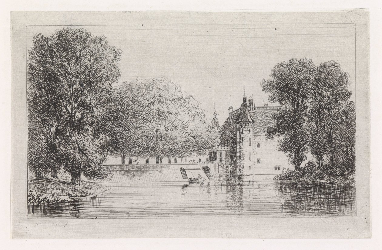 Castillo en el agua de Gijsbertus Johannes Verspuy