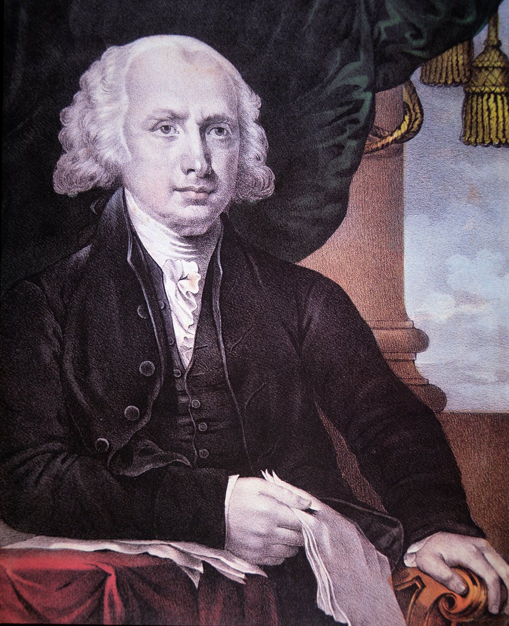 James Madison publicado por Nathaniel Currier de Gilbert (after) Stuart