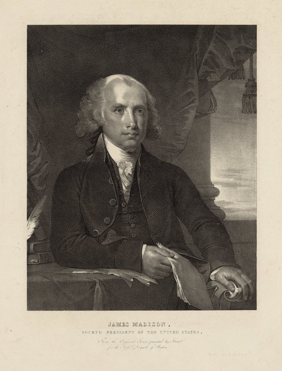 James Madison, cuarto presidente de los Estados Unidos de Gilbert (after) Stuart