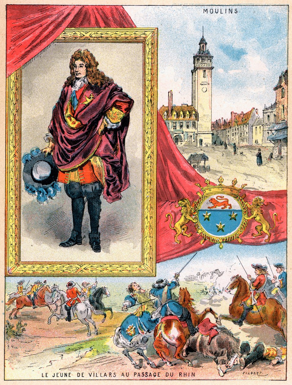 Claude Louis Hector de Villars, comandante militar francés, 1898 de Gilbert