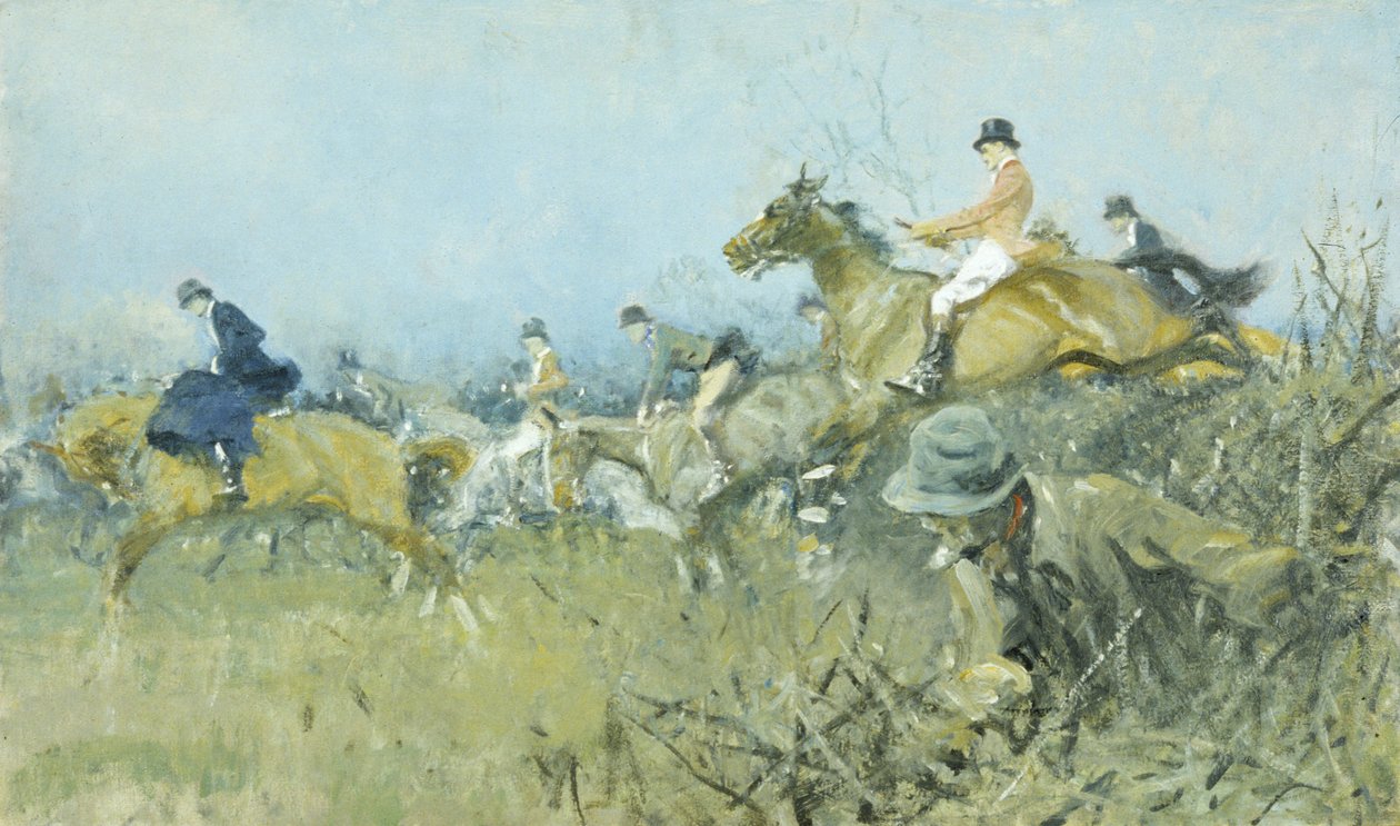 Escena de caza, galope completo de Gilbert Holiday