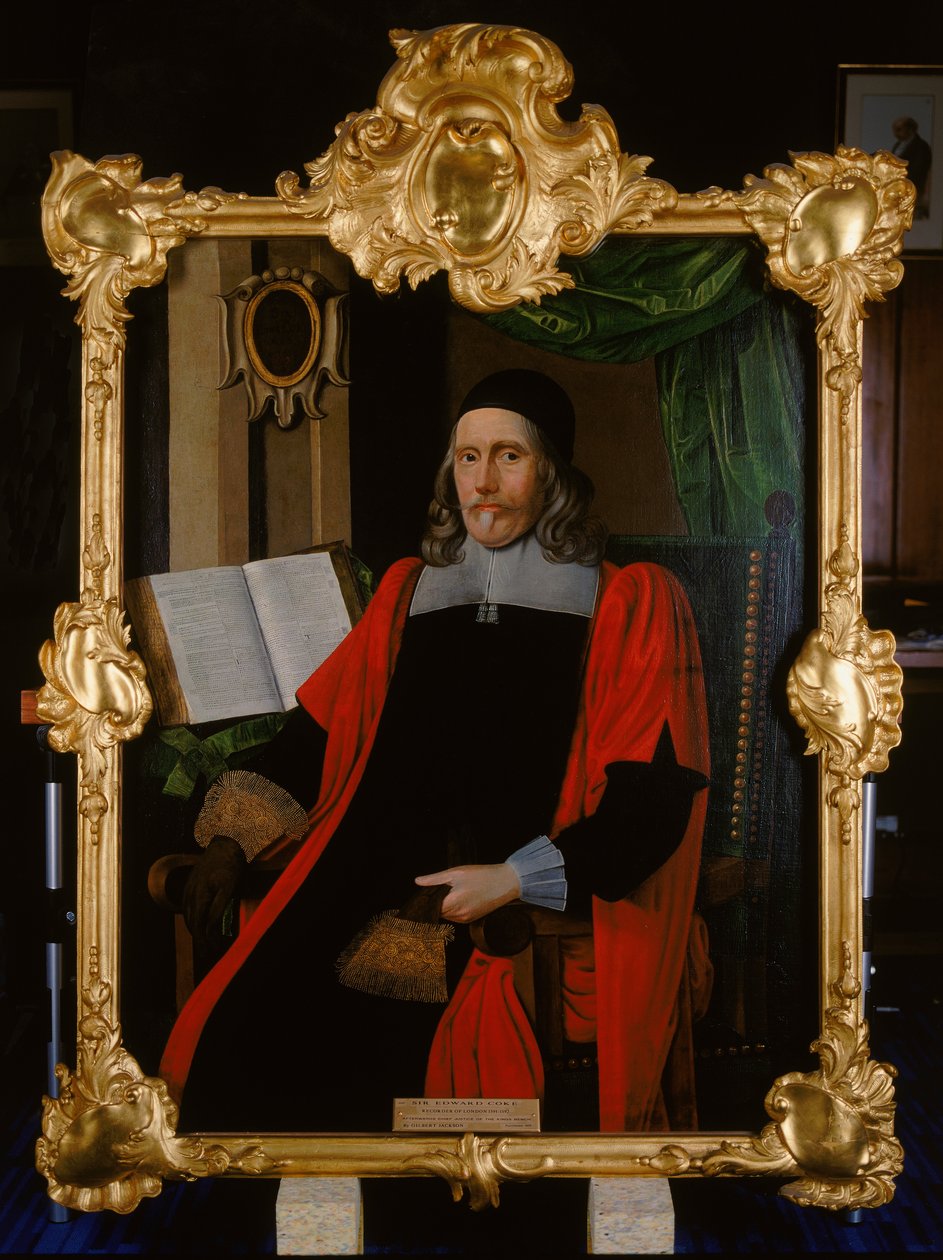 Sir Edward Coke, Registrador de Londres de Gilbert Jackson