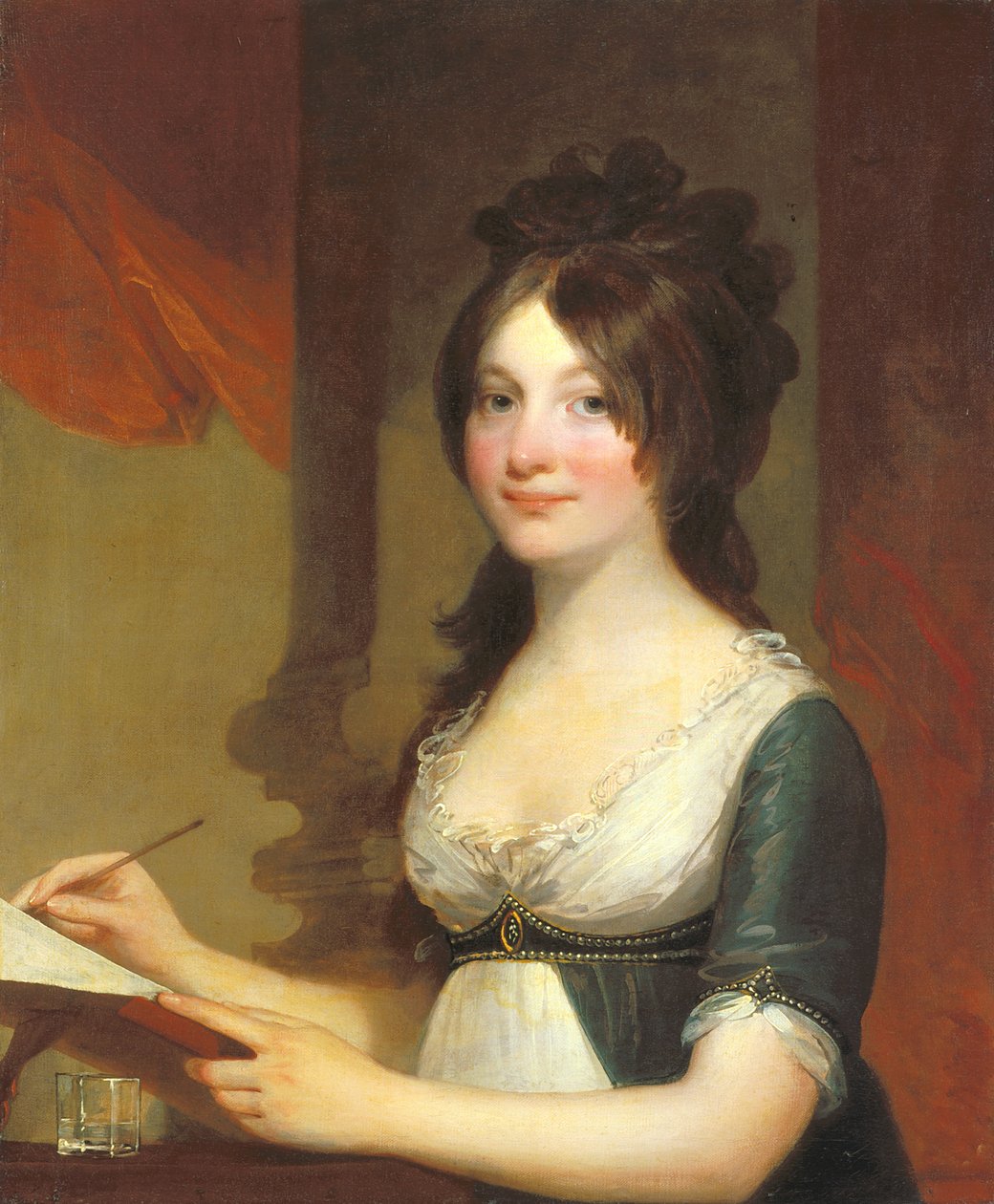 Retrato de una joven (óleo sobre lienzo) de Gilbert Stuart