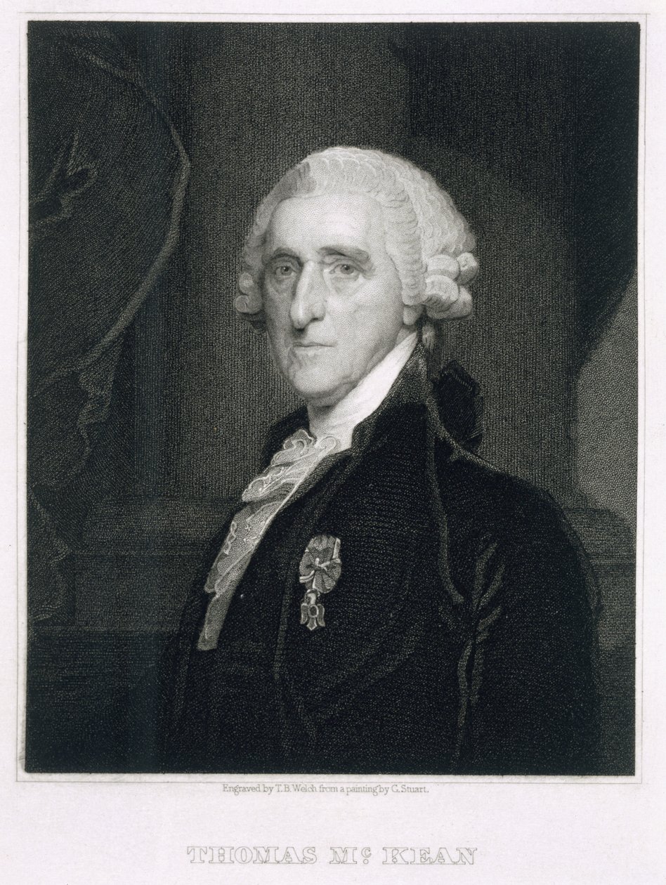 Retrato de Thomas McKean, grabado por Thomas B. Welch de Gilbert Stuart