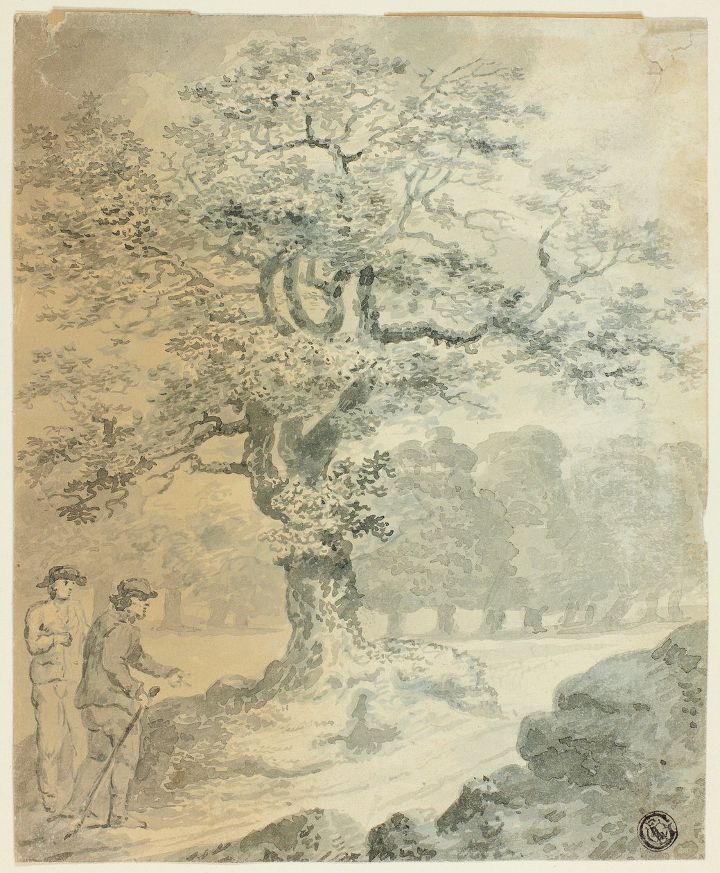 Paisaje con Dos Figuras Masculinas de Gilbert Stuart Newton
