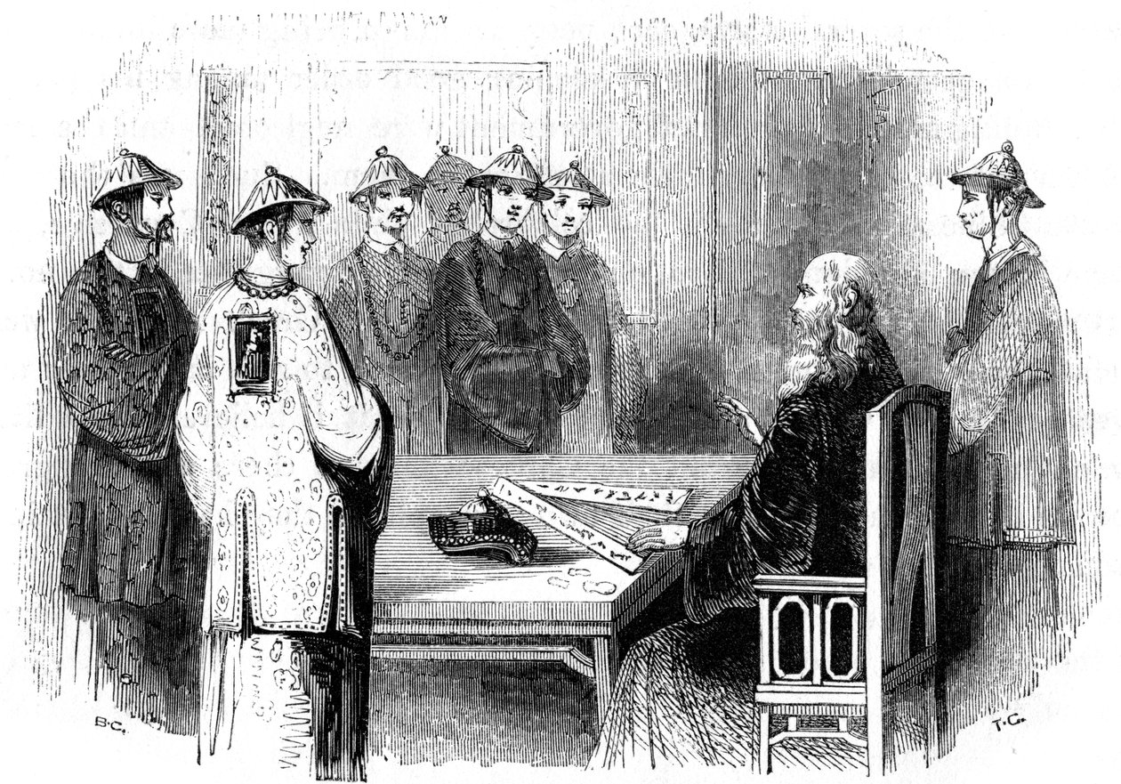 Confucio y sus discípulos, siglo V a.C., 1847 de Giles