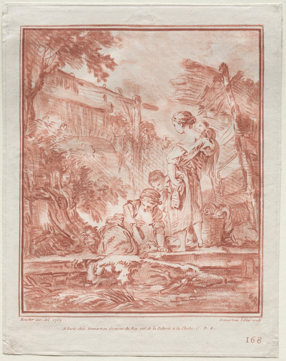 La lavandera, 1767 de Gilles Demarteau