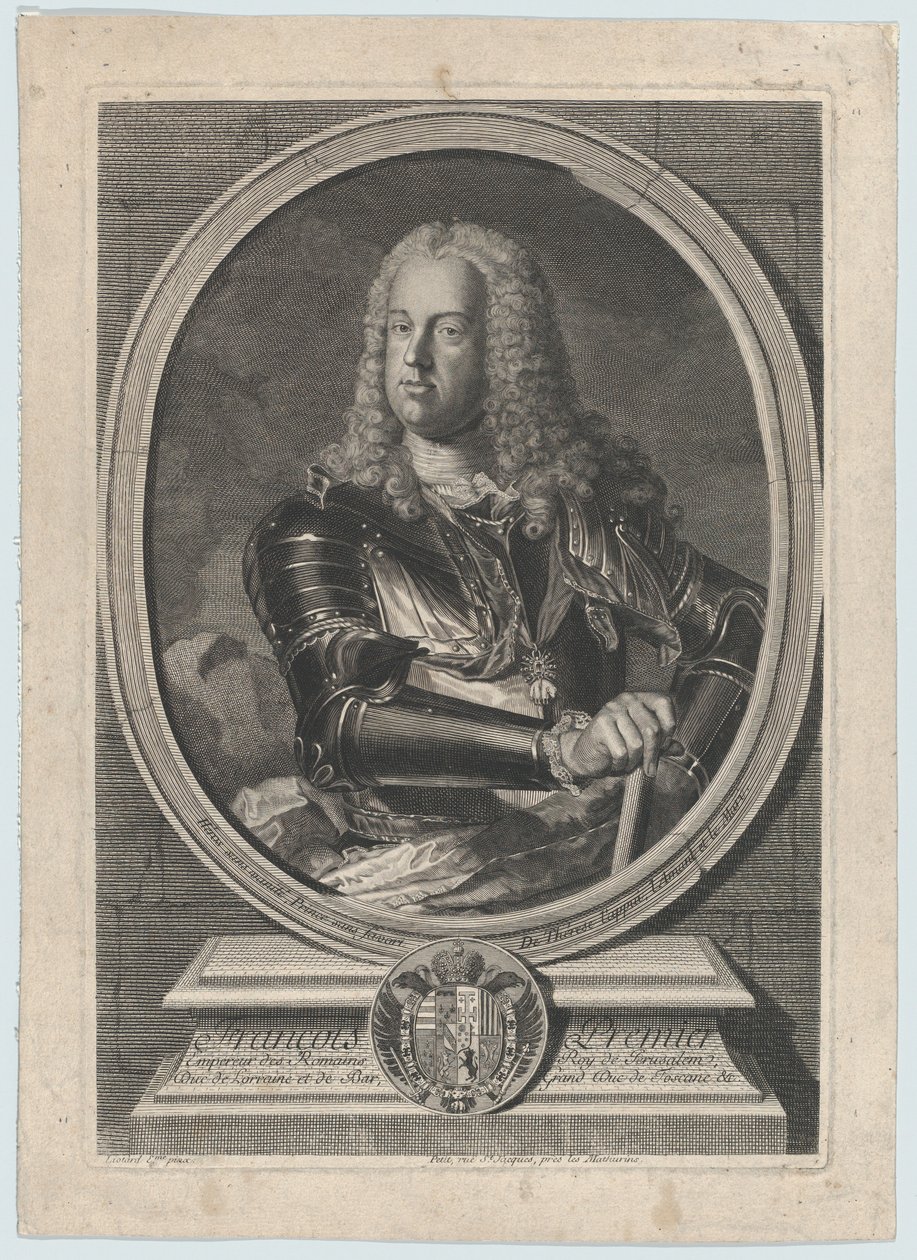Retrato de Francisco I, ca. 1745 de Gilles Jacques Petit