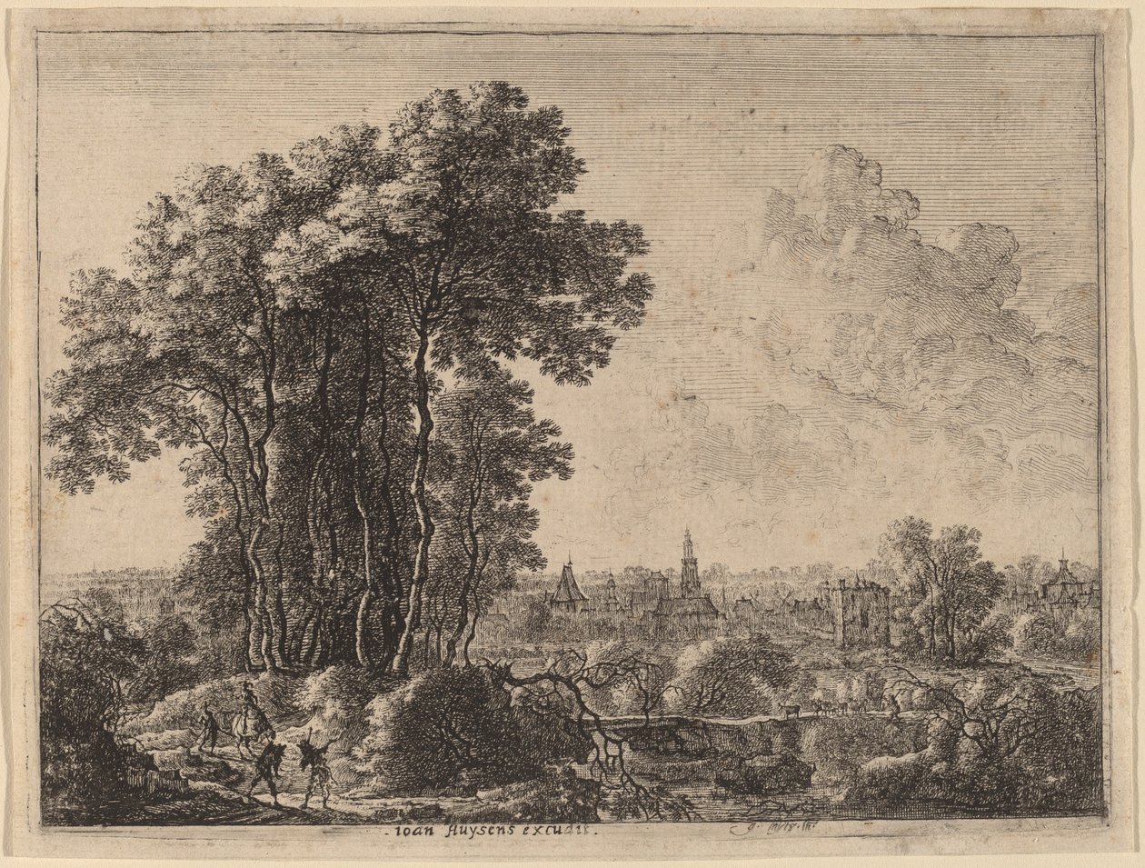 Paisaje con Jinete y Tres Viajeros de Gilles Neyts