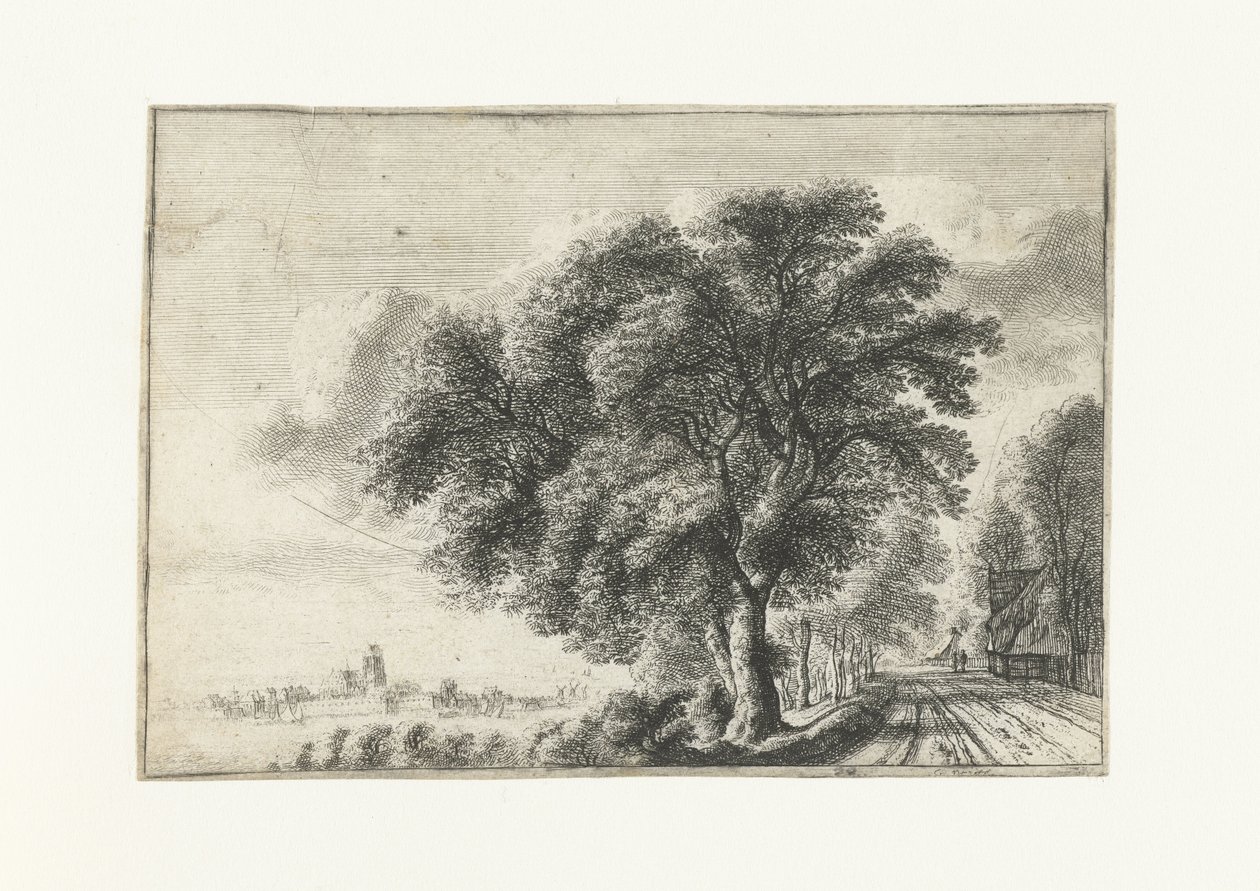 Paisaje con vistas a Dordrecht a la izquierda de Gilles Neyts