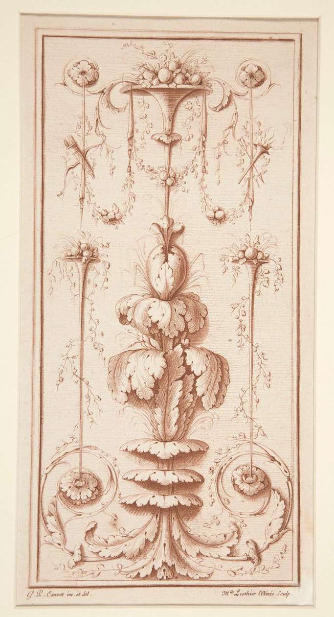 Panel ornamental de Recueil d de Gilles Paul Cauvet