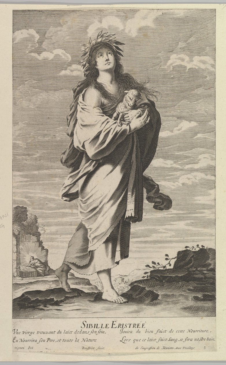 Sibila Eritrea, ca. 1635 de Gilles Rousselet and Abraham Bosse