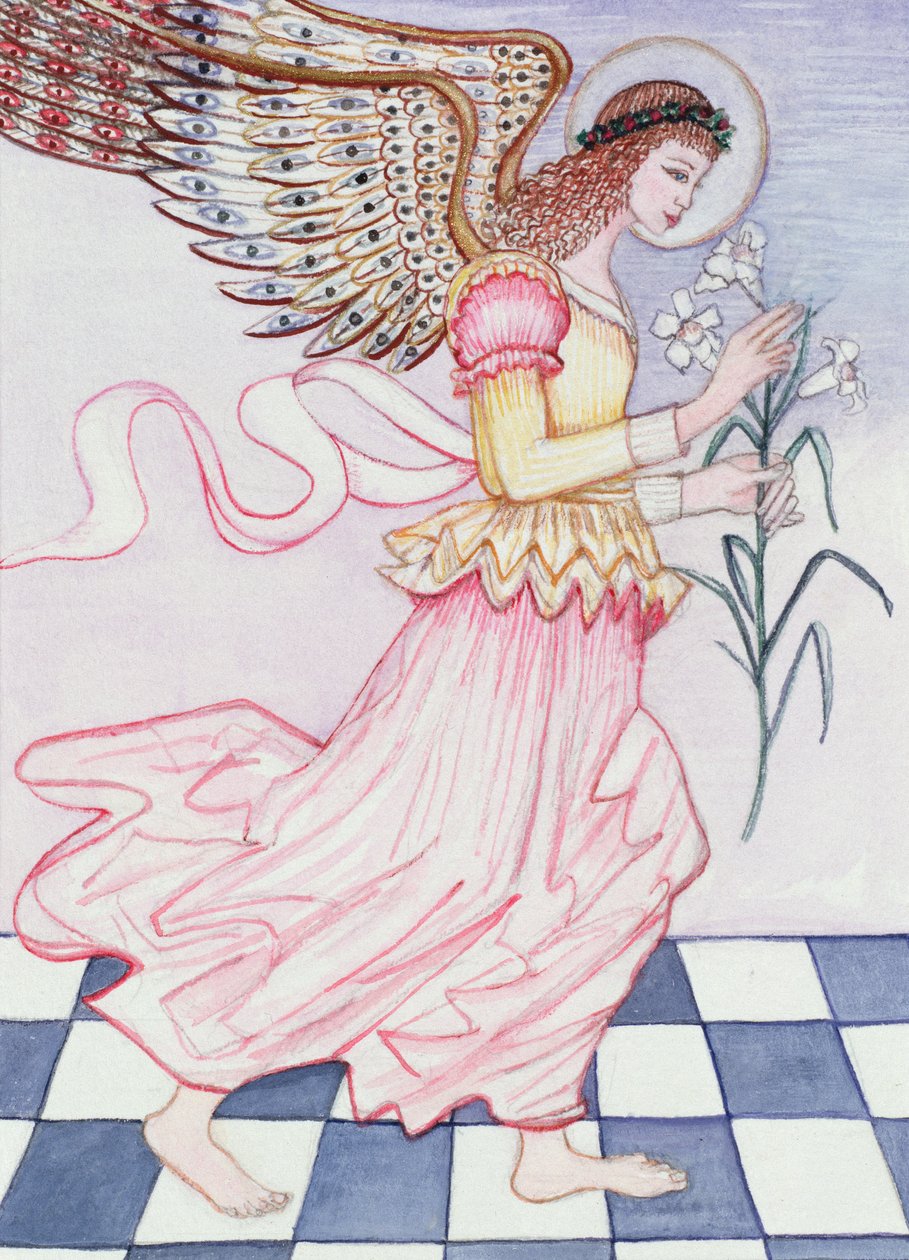 Ángel con lirio tigre, 1995 de Gillian Lawson