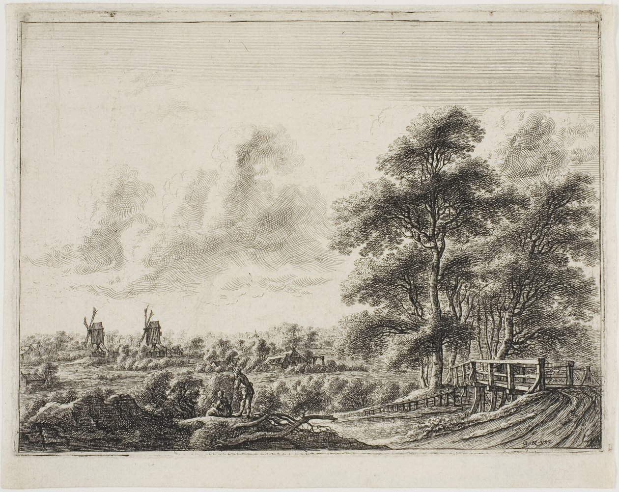 Paisaje con pequeño puente de Gillis Neyts