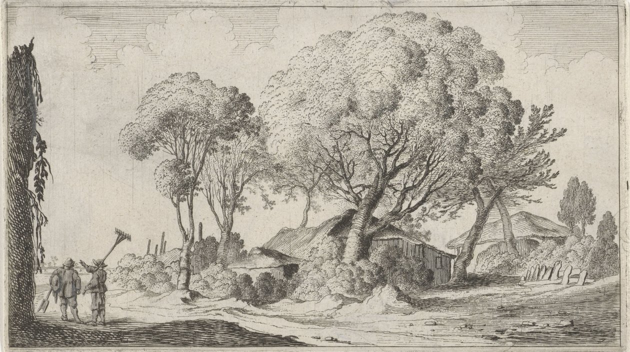 Granjas entre árboles Doce paisajes (título de la serie) de Gillis van Scheyndel (I)
