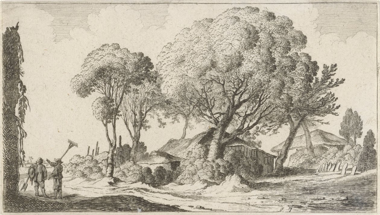 Granjas entre árboles Doce paisajes (título de la serie) de Gillis van Scheyndel (I)