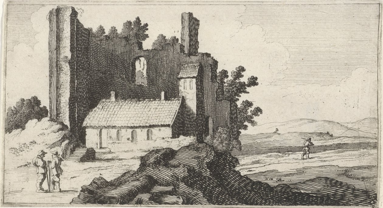Capilla en una ruina Doce paisajes (título de la serie) de Gillis van Scheyndel (I)