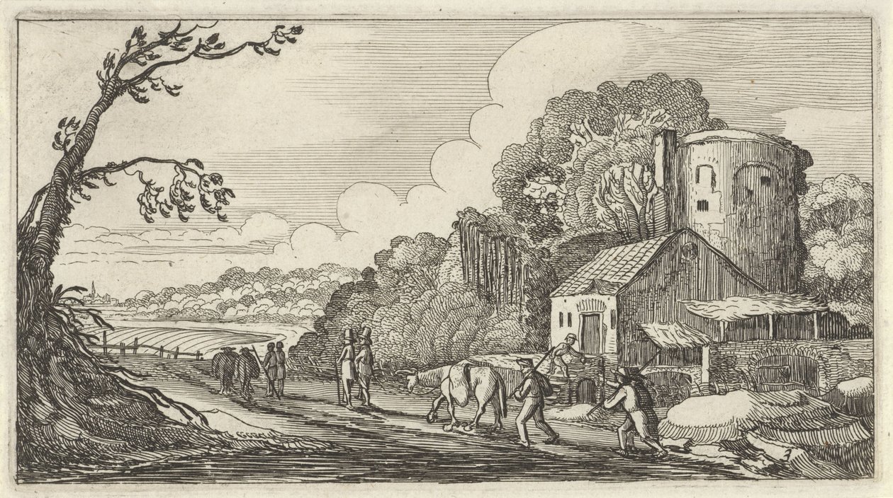 paisaje con viajeros Doce paisajes con figuras (título sobre objeto) de Gillis van Scheyndel (I)