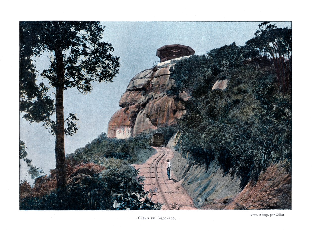 Ferrocarril de cremallera de Corcovado, Río de Janeiro, Brasil, siglo XIX de Gillot