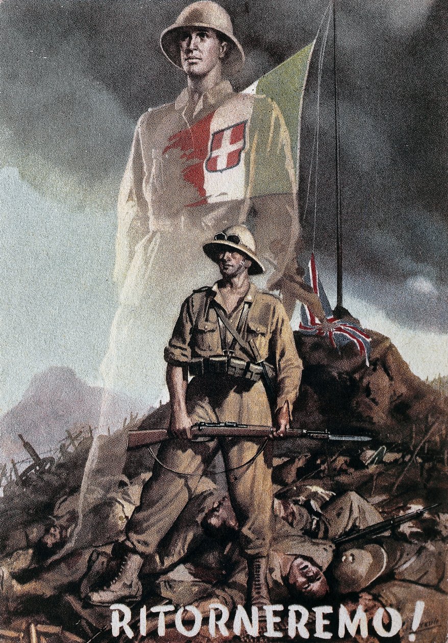 Rendición de Amedeo, duque de Aosta, en Amba Alagi (17 de mayo) de Gino Boccasile