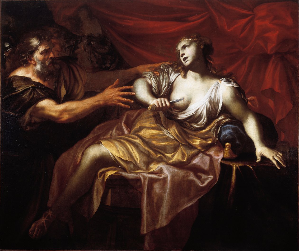 El suicidio de Lucrecia (óleo sobre lienzo) de Gio Raffaele Badaracco