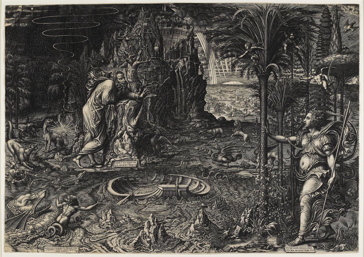 Alegoría de la vida (El sueño de Rafael), 1561 de Giorgio Ghisi