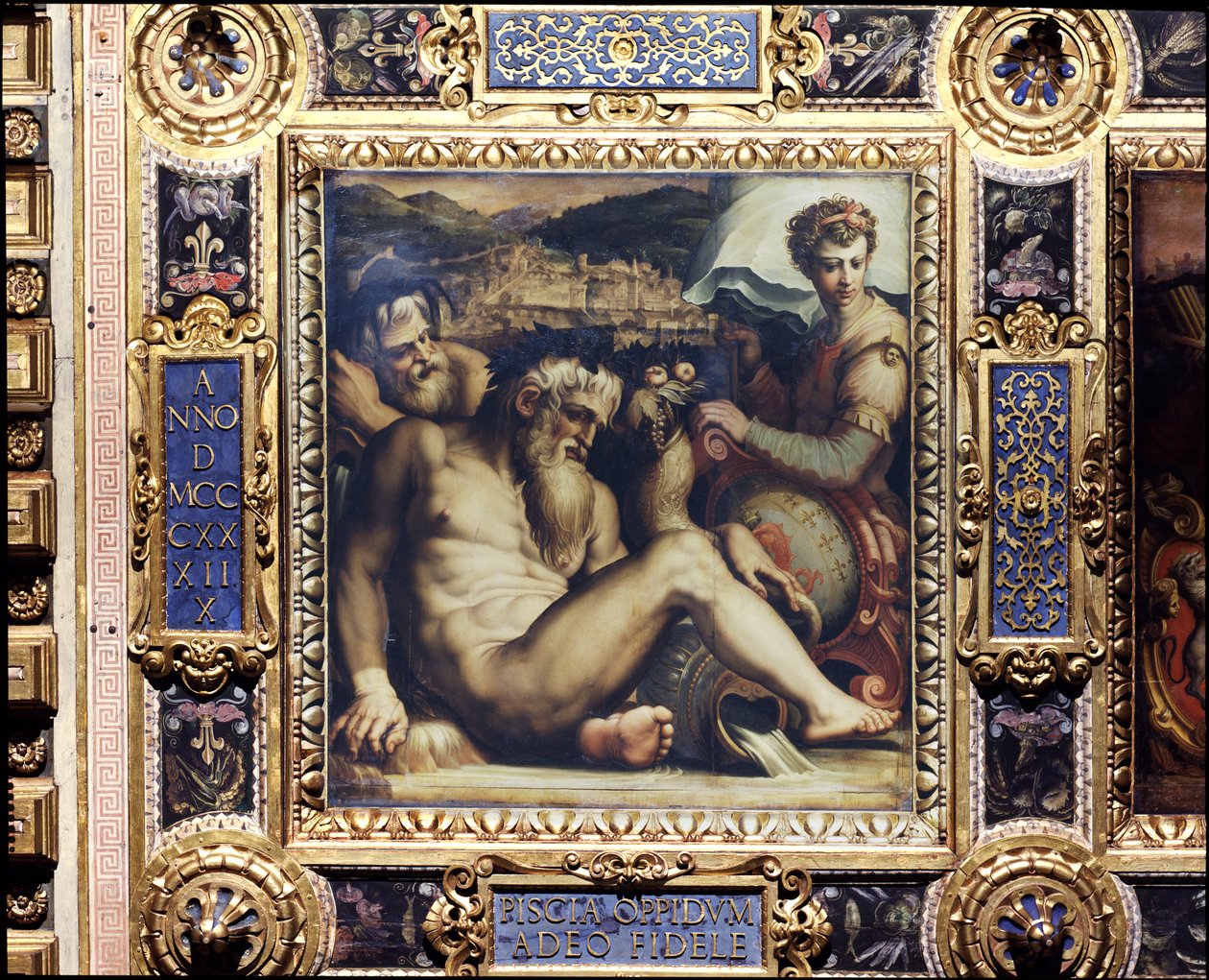 Alegoría de la ciudad de Pescia del techo del Salone dei Cinquecento, 1565 de Giorgio Vasari