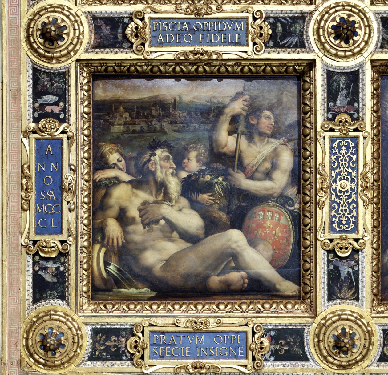 Alegoría de la ciudad de Prato del techo del Salone dei Cinquecento, 1565 de Giorgio Vasari