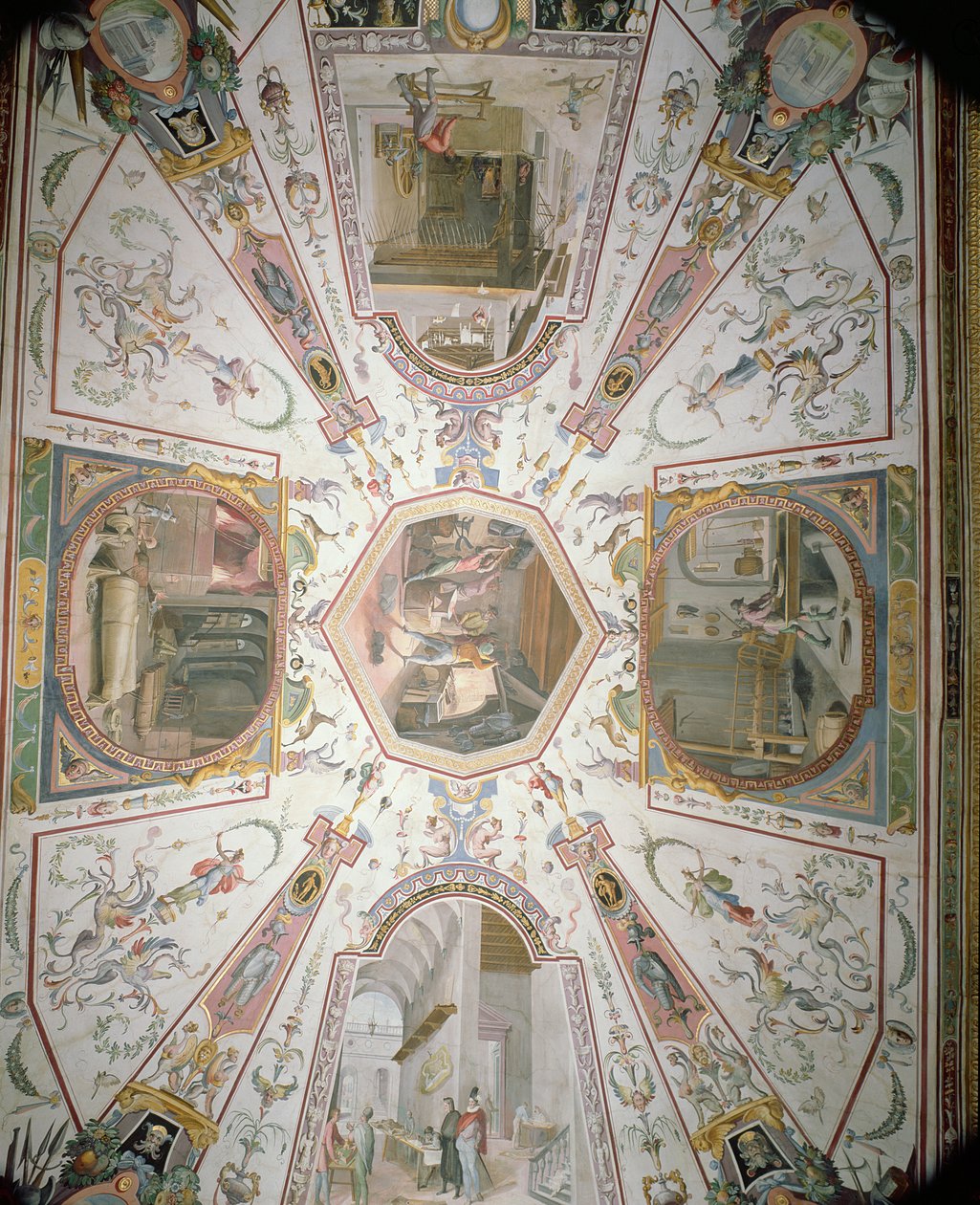 Techo del Corredor Vasari de Giorgio Vasari