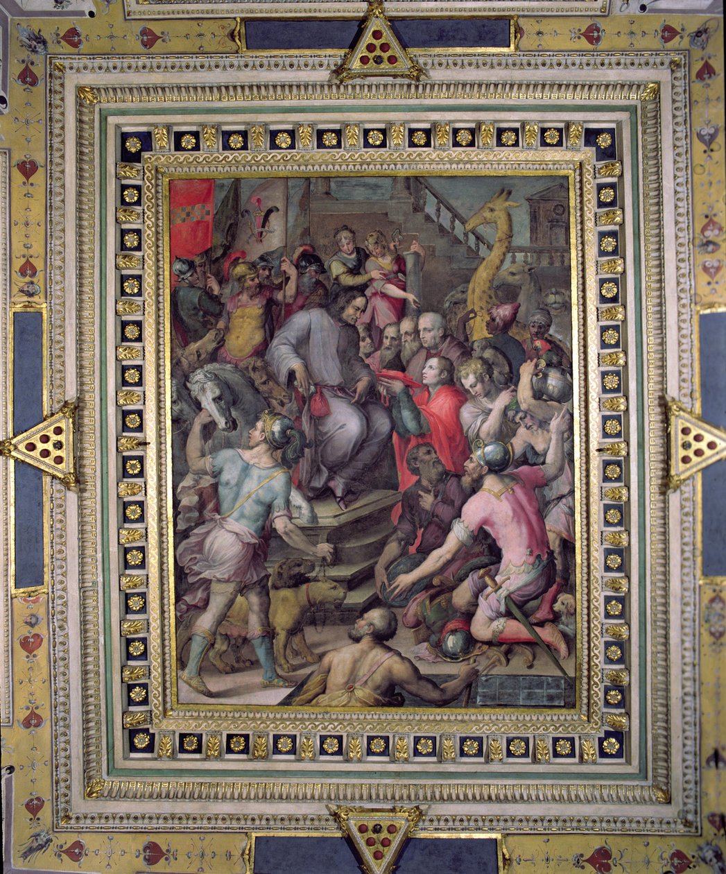 Lorenzo de Medici recibiendo regalos de sus embajadores de Giorgio Vasari