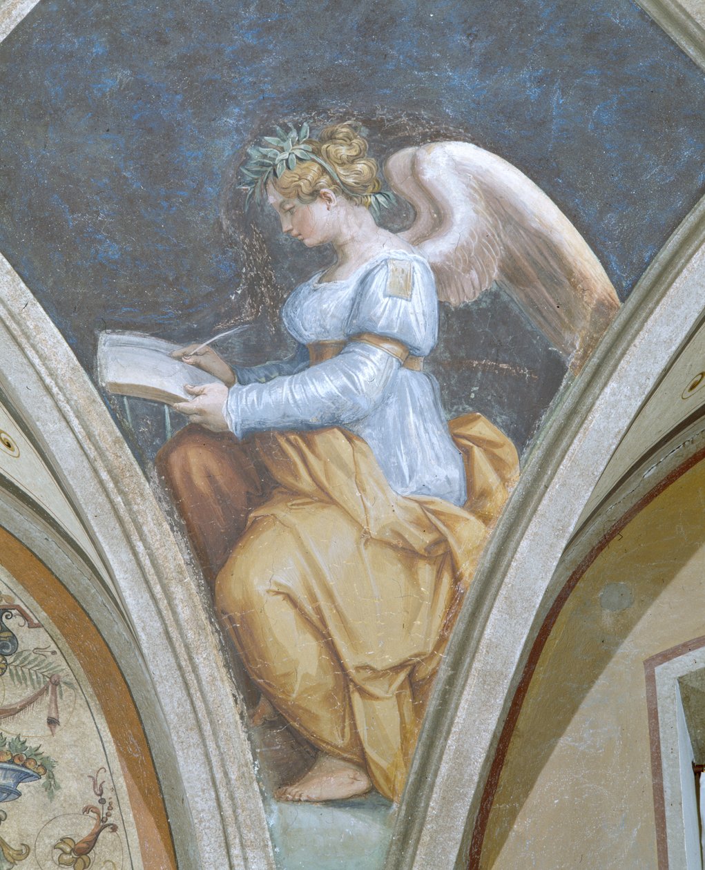 Poesía, Las Cuatro Artes, Peduccio, Camera della Fama, 1542 de Giorgio Vasari