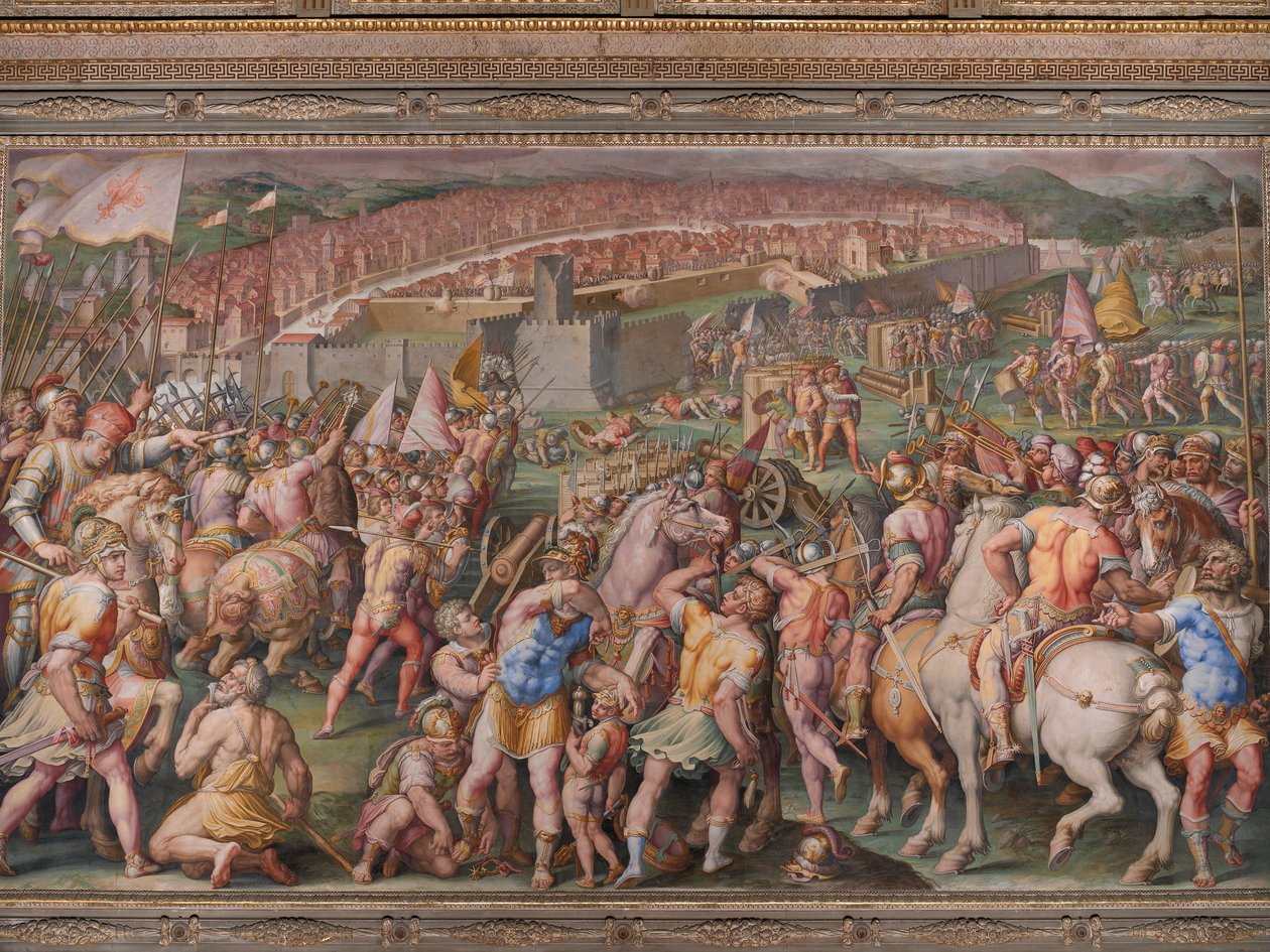 El asalto a la fortaleza de Stampace en Pisa de Giorgio Vasari