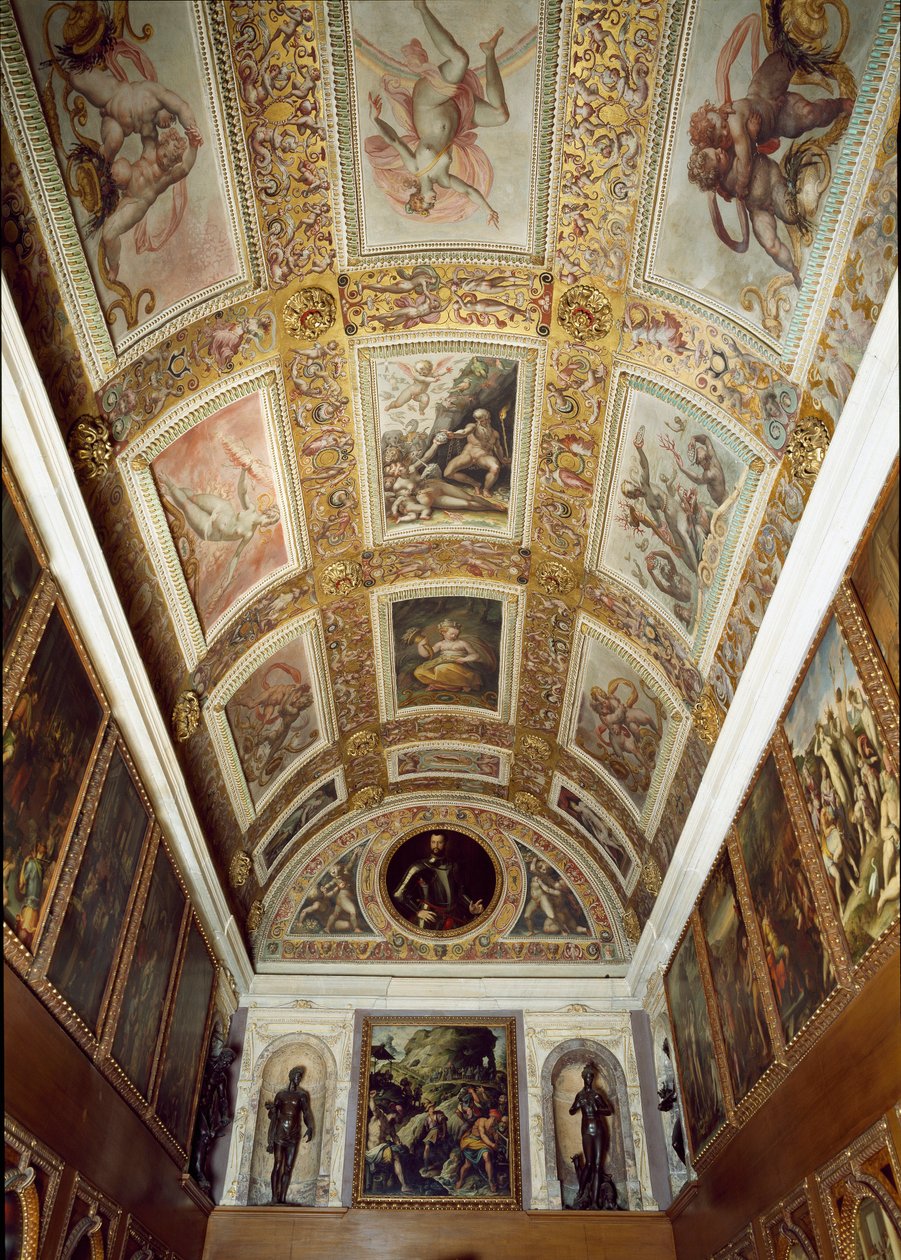Historia de Prometeo (techo del Studiolo de Francesco I de Medici) de Giorgio (and workshop) Vasari