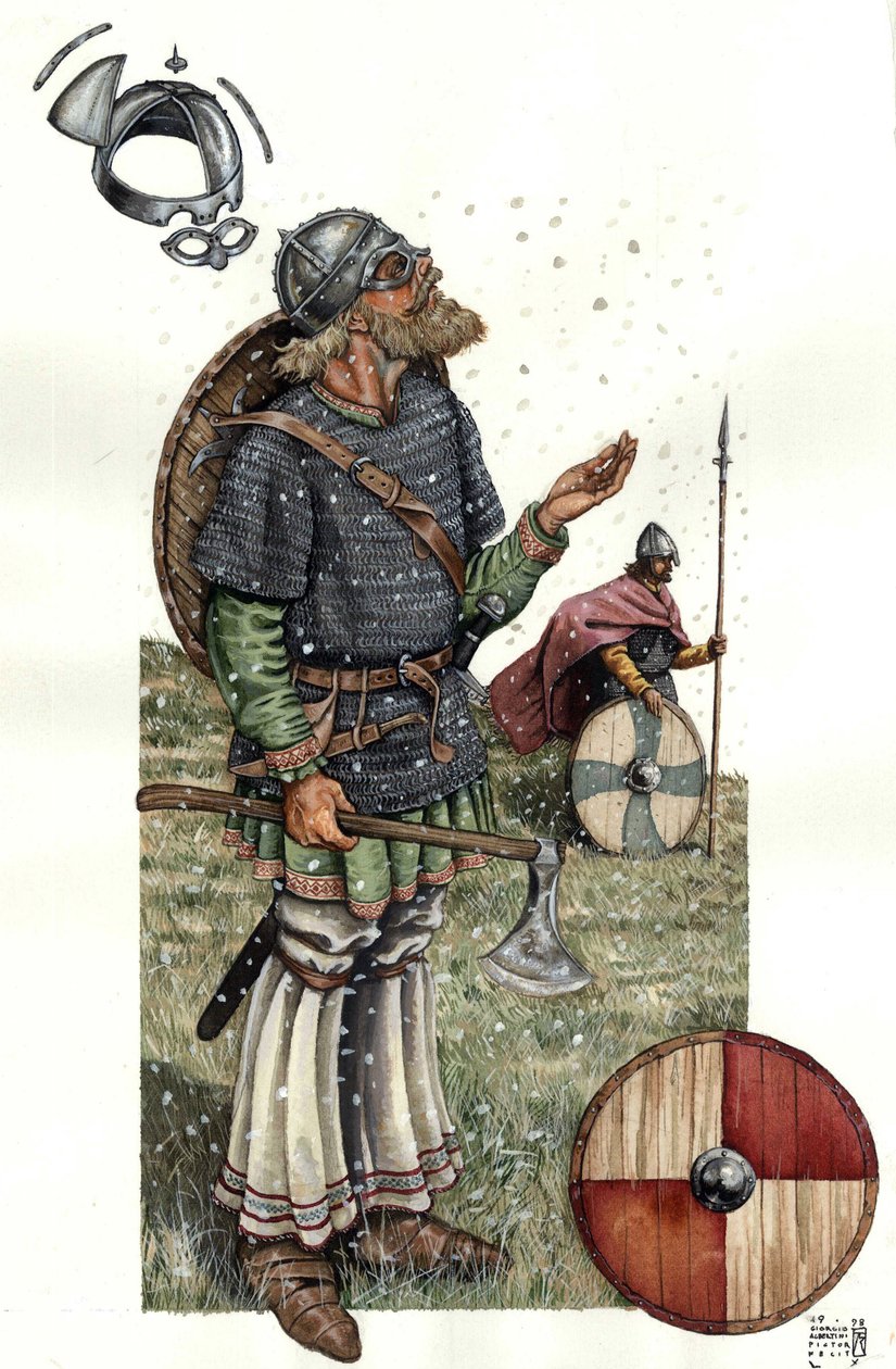 Edad Media: Guerrero vikingo del siglo IX. de Giorgio Albertini