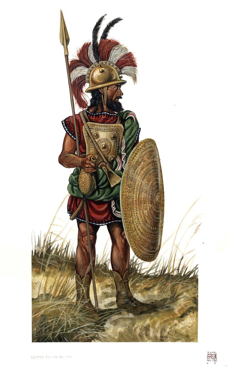 Antigüedad romana: soldado del ejército romano del siglo VIII a.C. de Giorgio Albertini