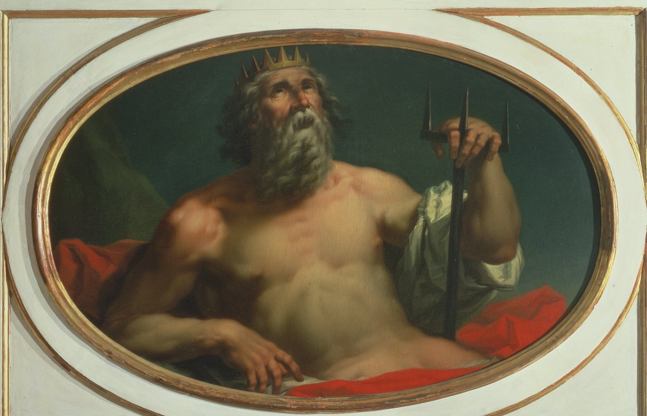 Personificación del Agua como el dios Poseidón de Giorgio Anselmi