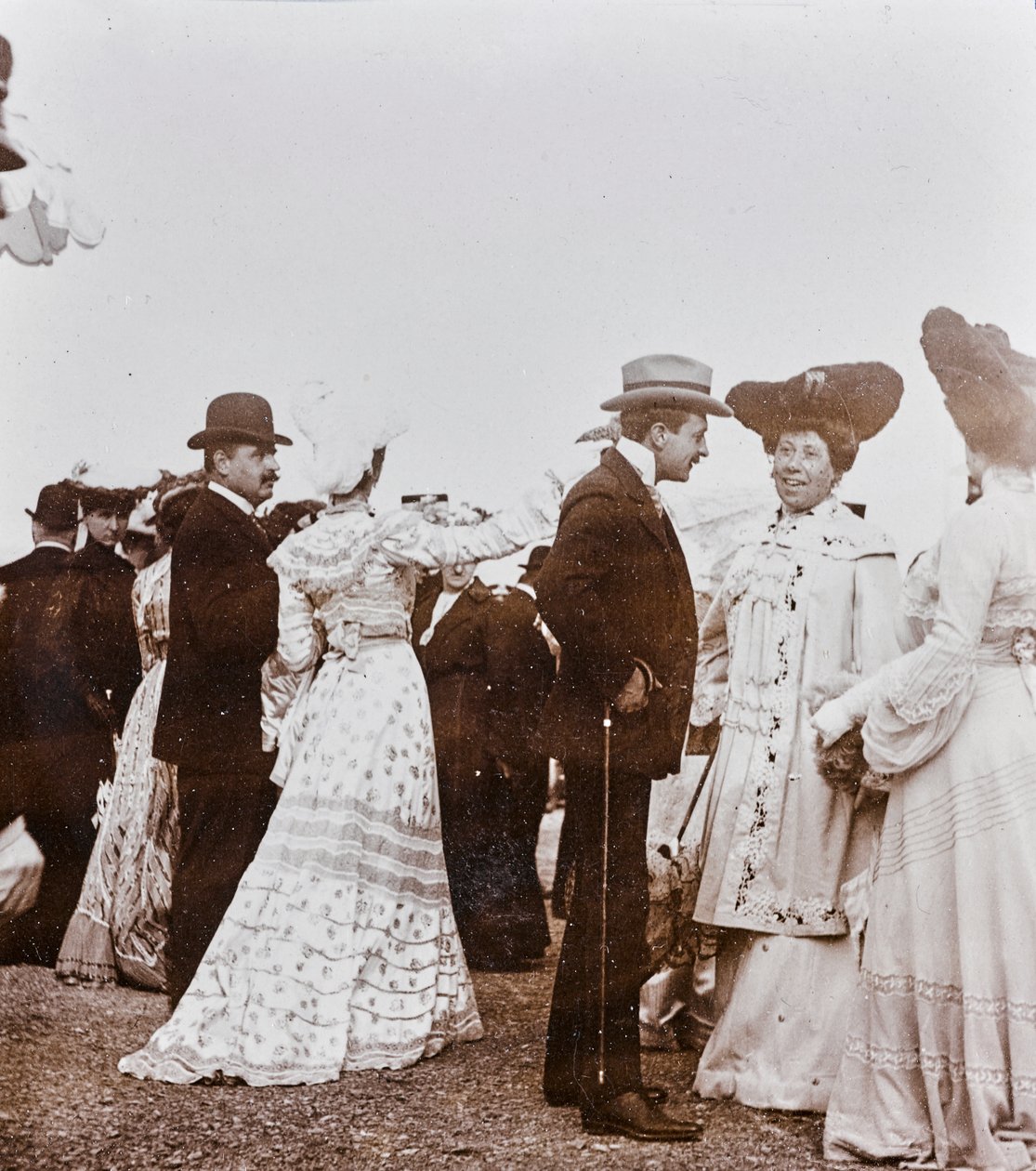 Elegantes al galope corrieron, Parque Cascine, Florencia de Giorgio Enrico (attr.to) Levi