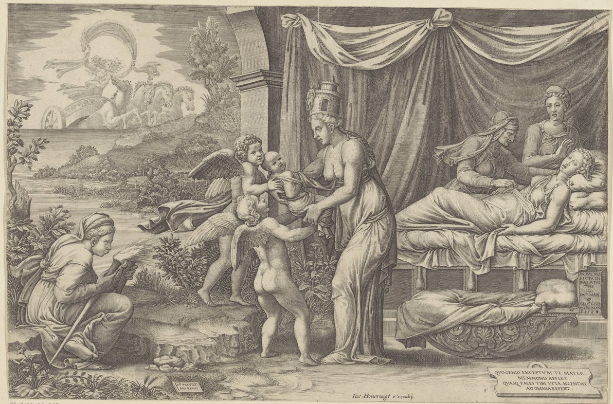 Alegoría de la Natividad de Giorgio Ghisi