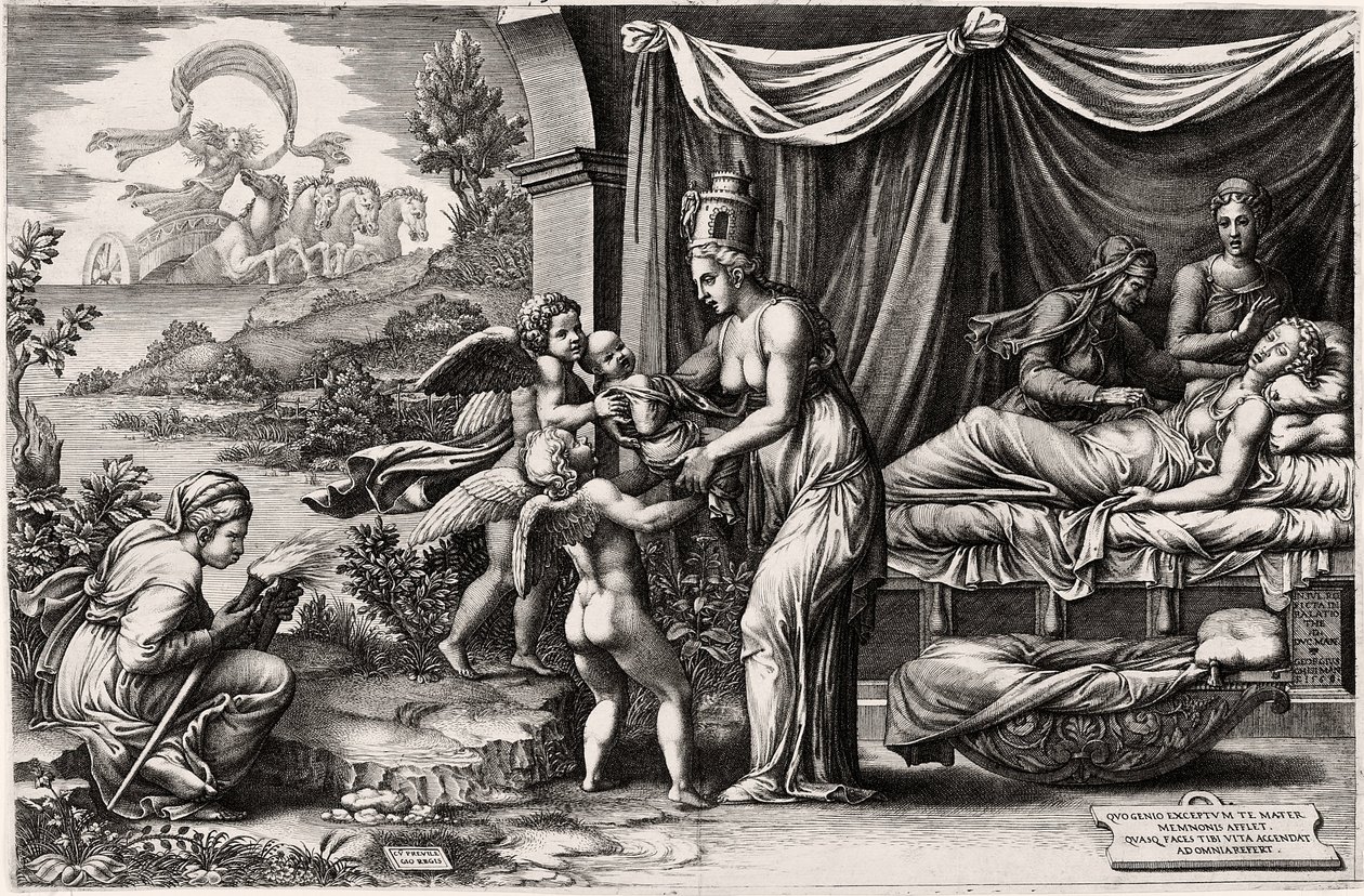 Alegoría del nacimiento de Giorgio Ghisi
